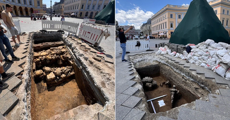 археологічні дослідження на Приморському бульварі в Одесі