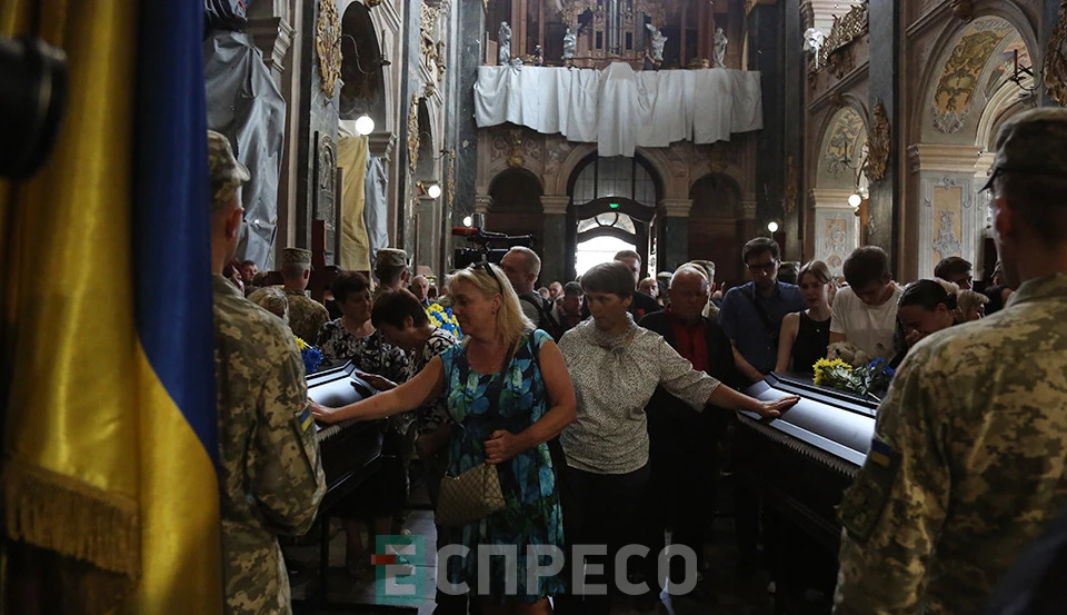 прощання із 12-ма загиблими у російському полоні військовими, Львів