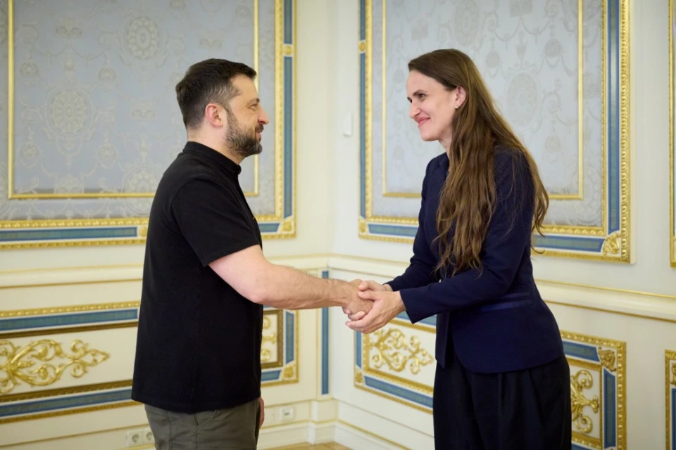 Володимир Зеленський та глава МЗС Румунії Оана Цою