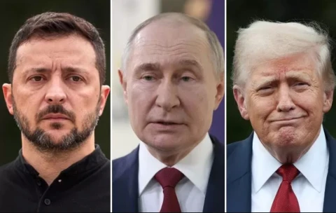 Зеленський, Путін, Трамп