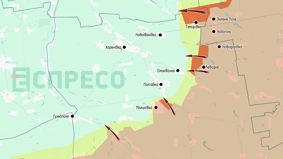 Карта бойових дій за 15-22 серпня