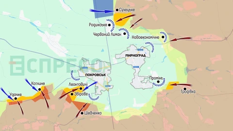 Карта бойових дій за 22-30 серпня