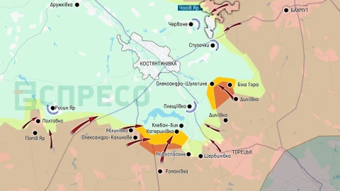 Карта бойових дій за 22-30 серпня