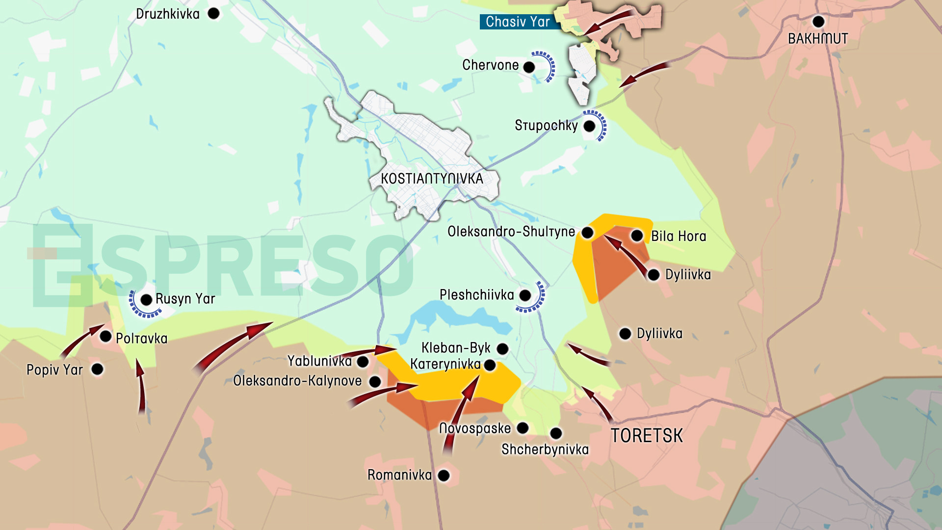 Ukraine Russia war live map, August 22-30