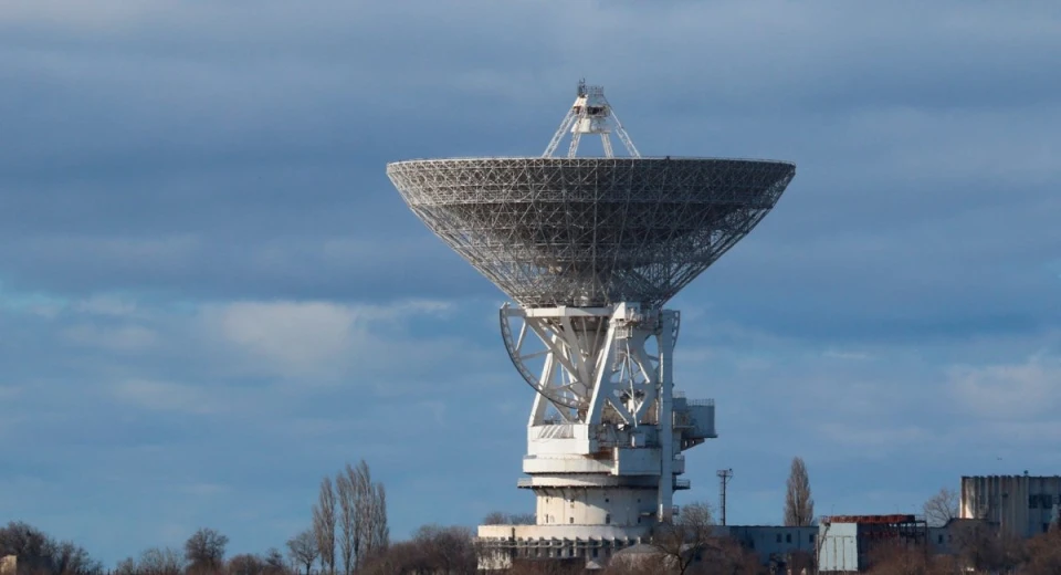 The RT-70 radio telescope near occupied Yevpatoria