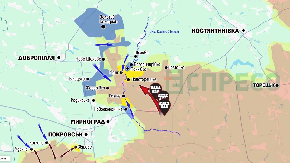 Карта бойових дій за 6-13 вересня