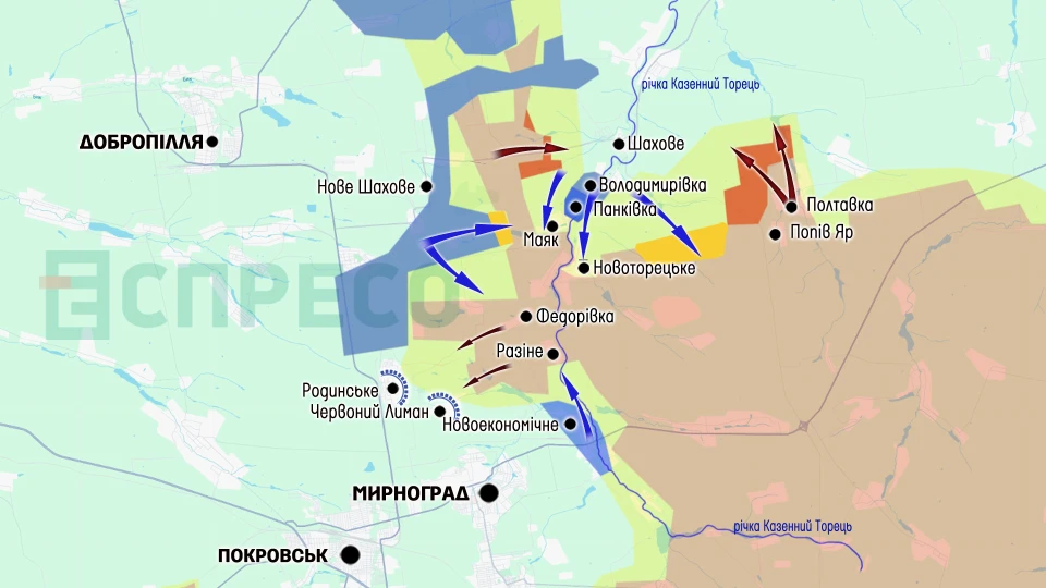 Карта бойових дій за 6-13 вересня