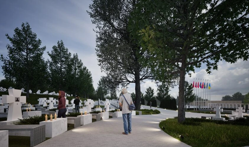 Меморіал на Голосківському цвинтарі. Візуалізація