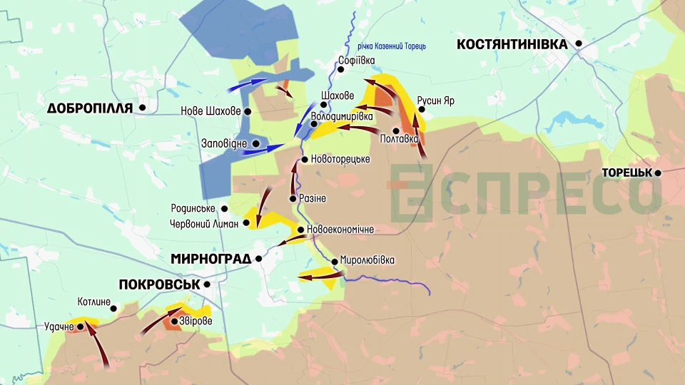 Карта бойових дій за 27 вересня – 4 жовтня