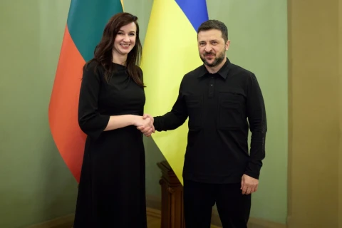 Володимир Зеленський та Інга Ругінене
