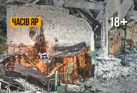 Воїни 24-ї бригади відправили до пекла групу окупантів, яка намагалась зайняти руїни будівель в Часовому Яру
