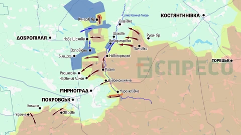 Карта бойових дій за 4-11 жовтня
