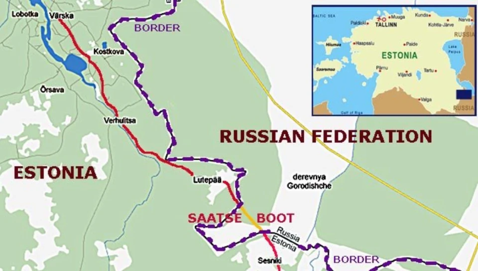 Саатський чобіт на кордоні Естонії з Росією