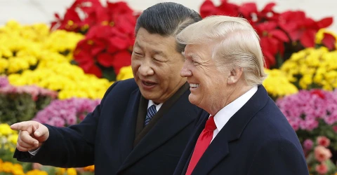 Сі Цзіньпін та Дональд Трамп на зустрічі в Пекіні, листопад 2017 року