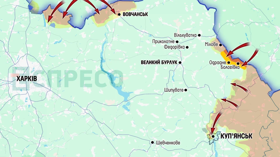 Карта бойових дій за 18-25 жовтня