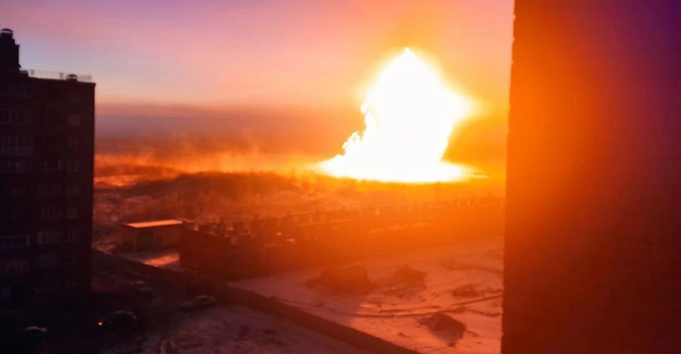 загоряння на газопроводі в Омську