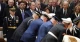 експрезиденти Джордж Буш-молодший та Джо Байден на церемонії прощання з віцепрезидентом Діком Чейні