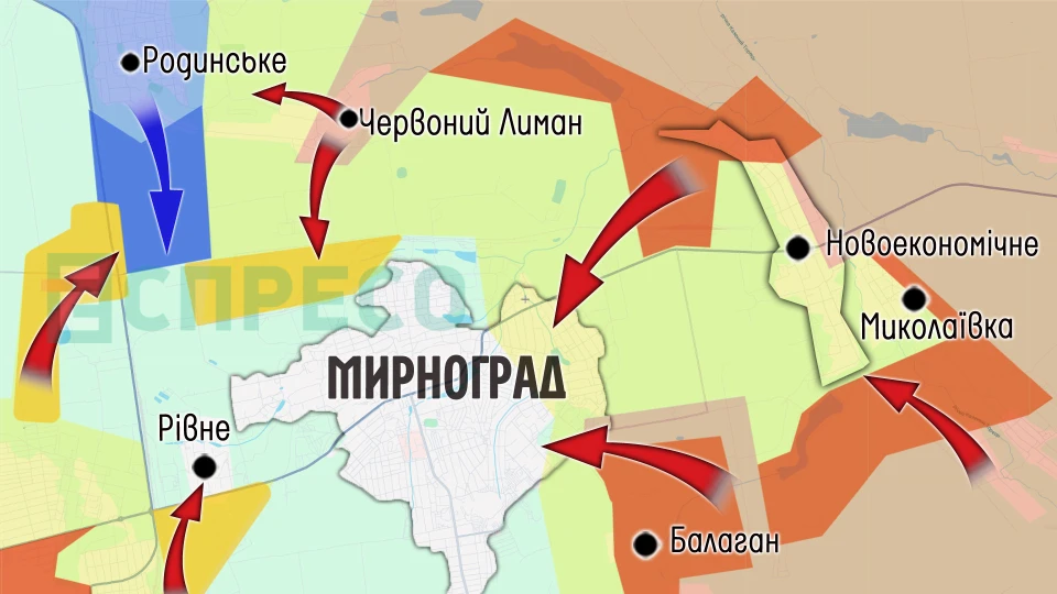 Карта бойових дій за 29 листопада - 6 грудня