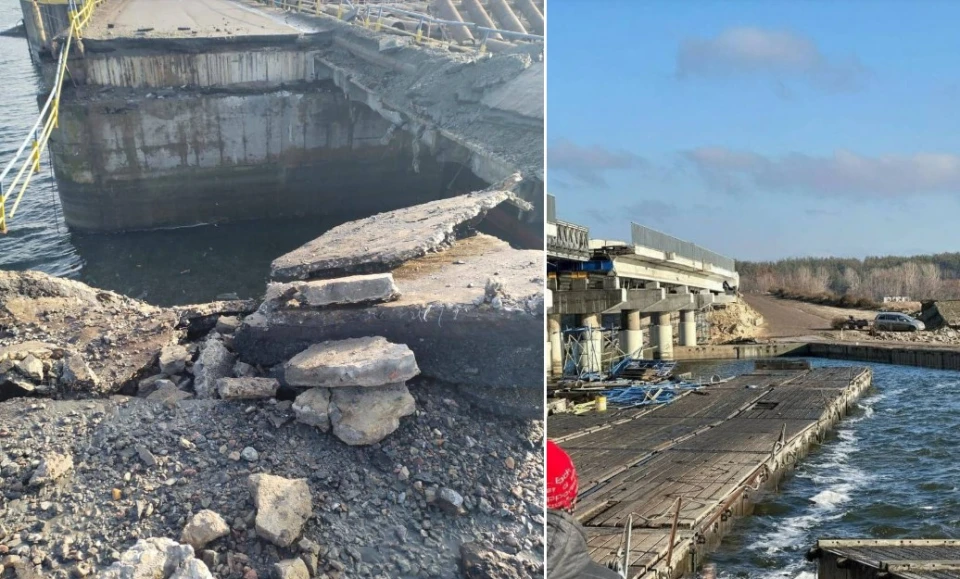 Наслідки російського удару по греблі Печенізького водосховища (07.12.2025)