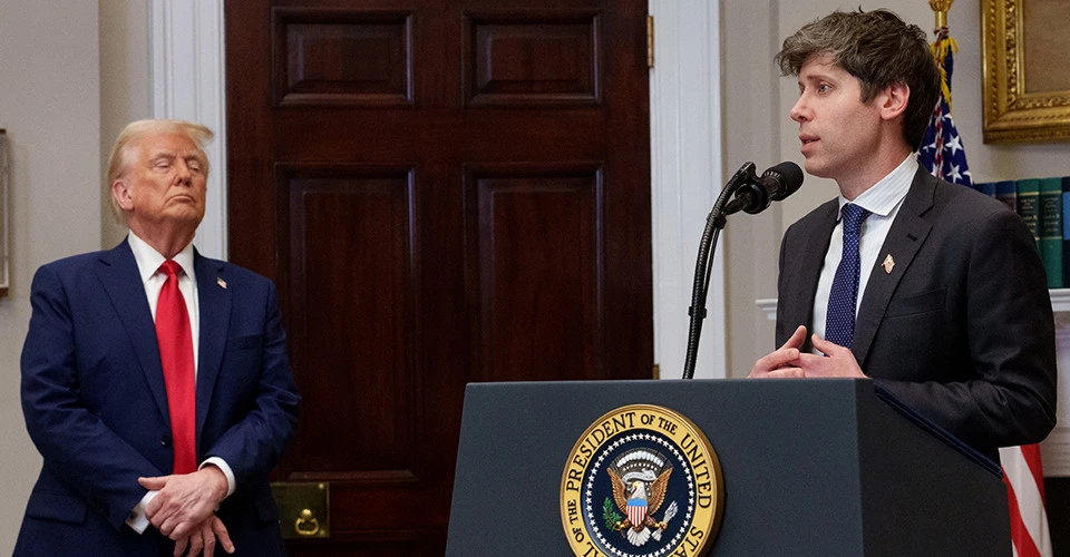 керівник компанії OpenAI Сем Альтман і президент США Дональд Трамп
