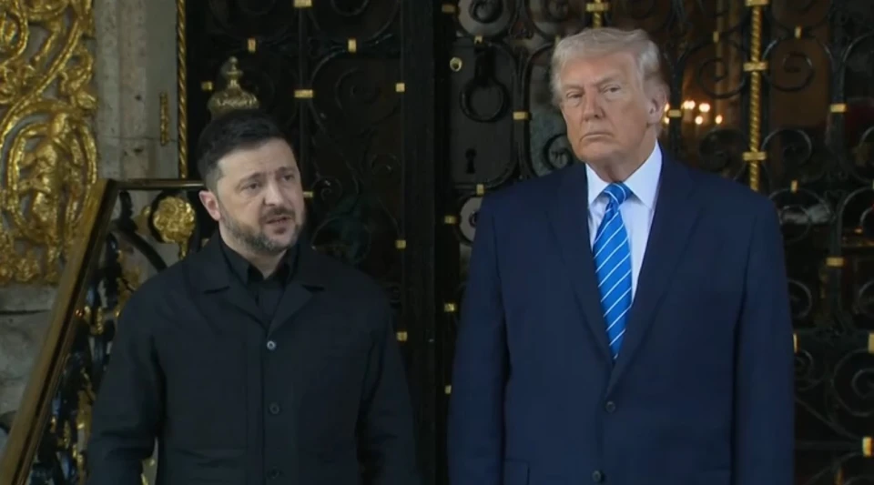 Зеленський та Трамп на вході до Мар-а-Лаго (28.12.2025)