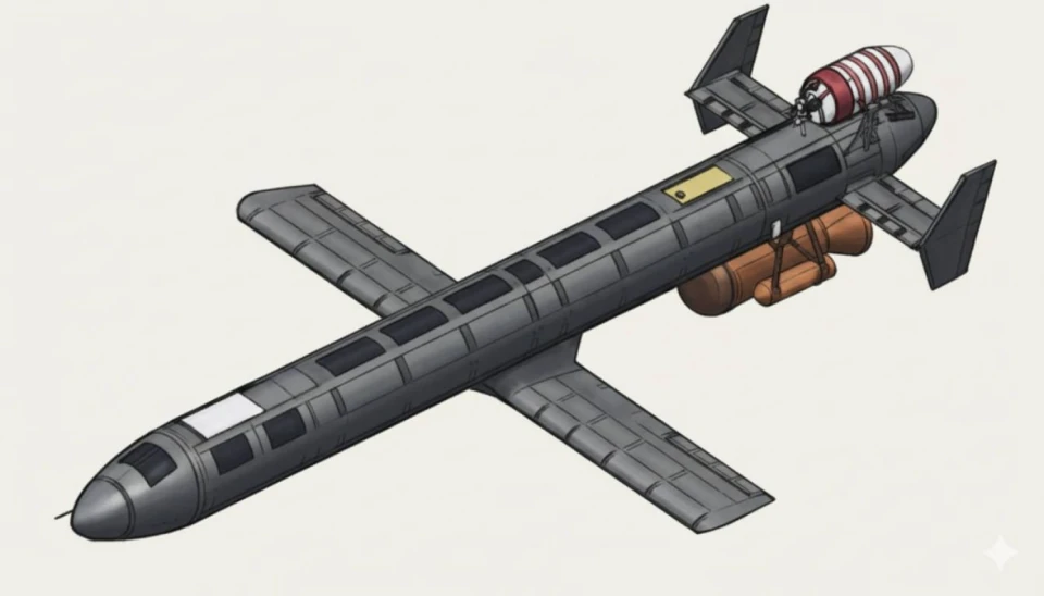 Російський ударний безпілотник "Герань-5", створений на базі іранського "Каррара"