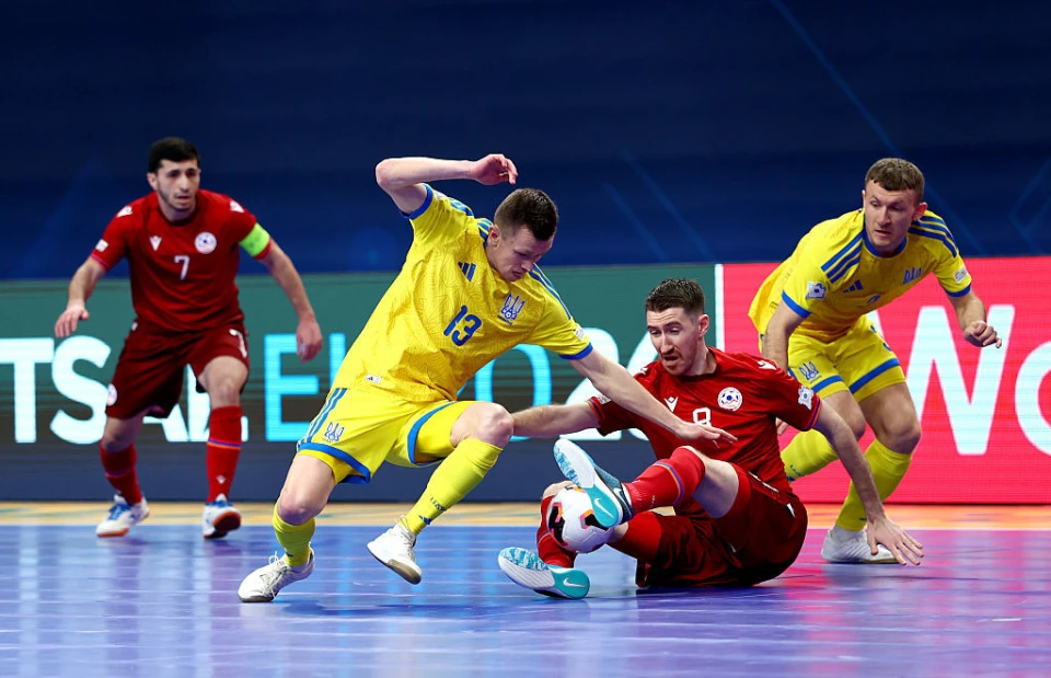 Ігор Корсун та Назар Швед (праворуч), Україна - Вірменія, Євро-2026 з футзалу