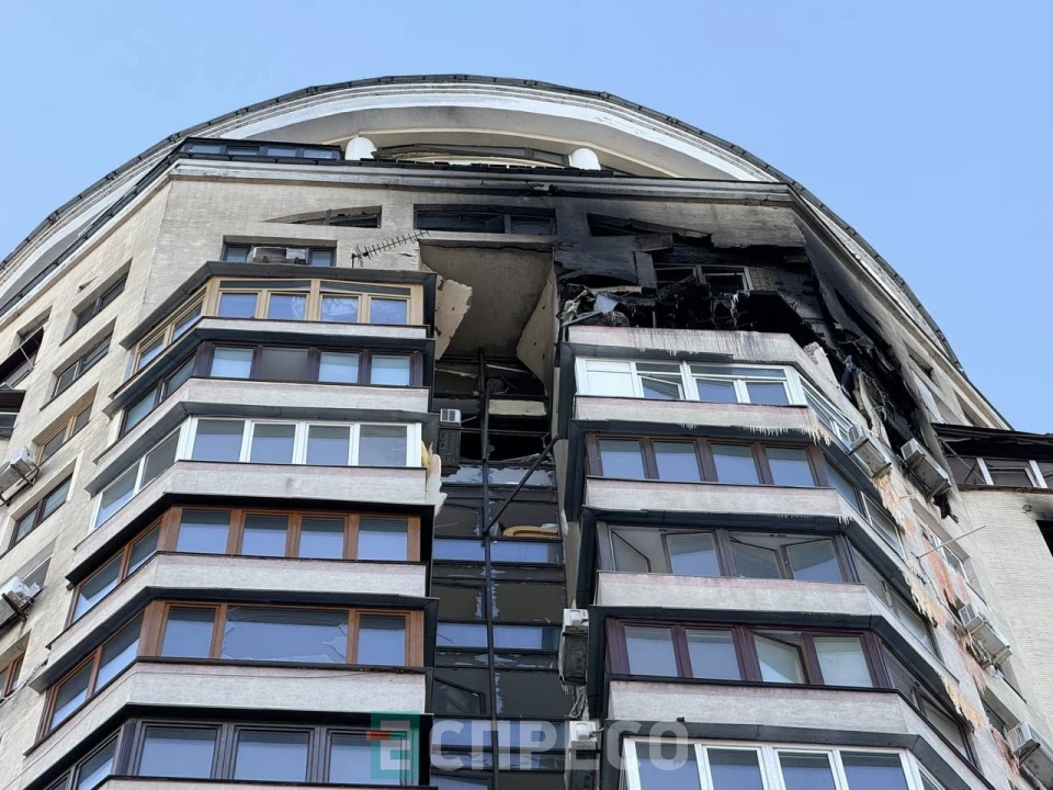 Наслідки атаки в Шевченківському районі Києва