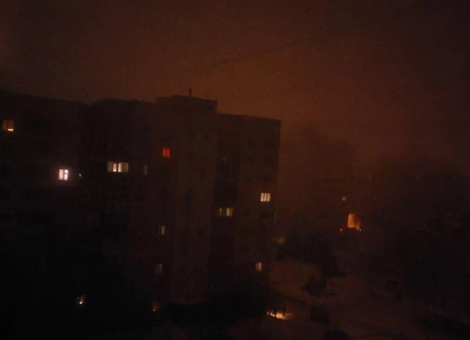 Спалах під час одного з "прильотів" у Білгороді (ніч на 08.02.2026)