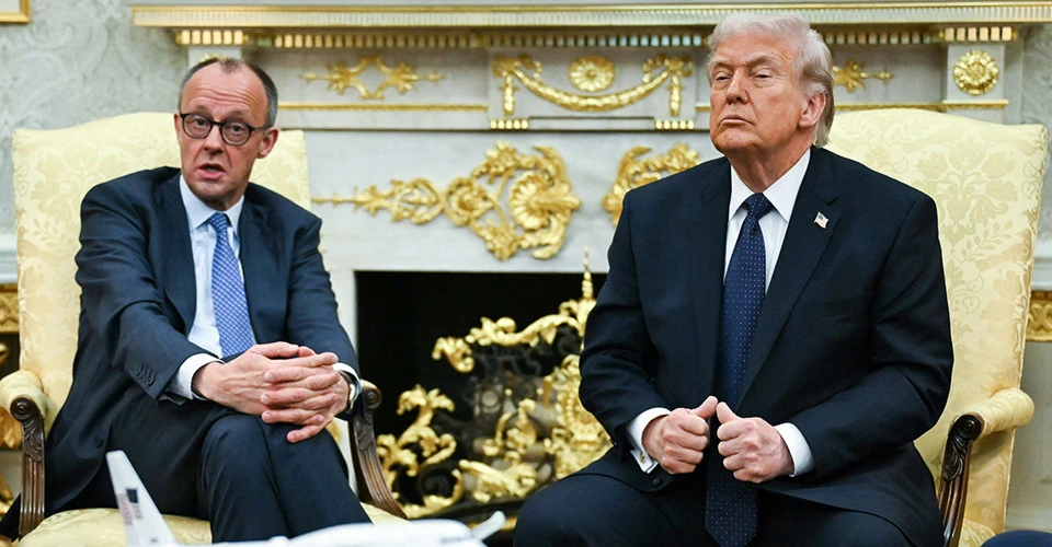 Президент США Дональд Трамп разом із з канцлером Німеччини Фрідріхом Мерцом