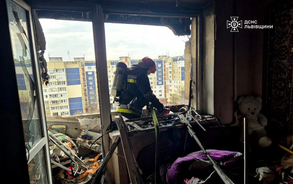 Ліквідація наслідків атаки БПЛА на Львів 24 березня