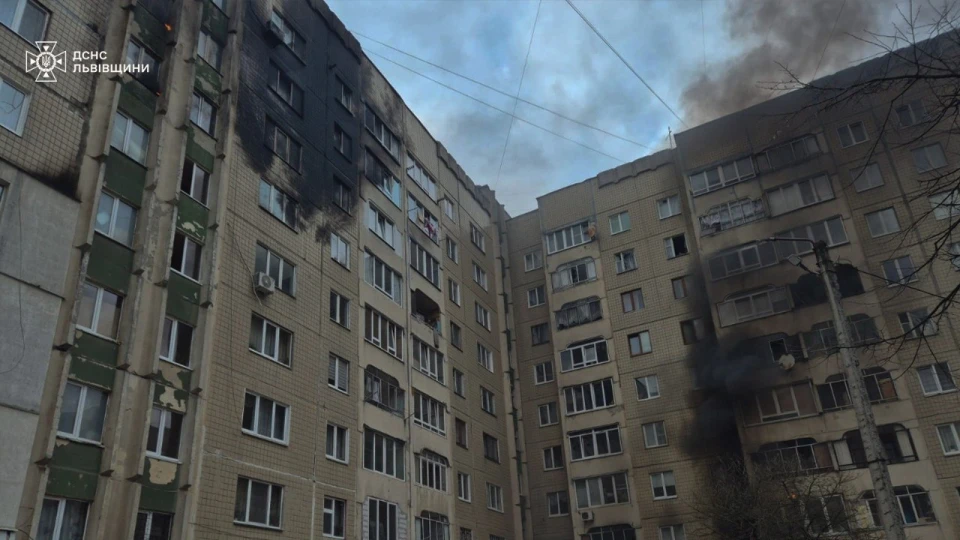 Ліквідація наслідків атаки БПЛА на Львів 24 березня