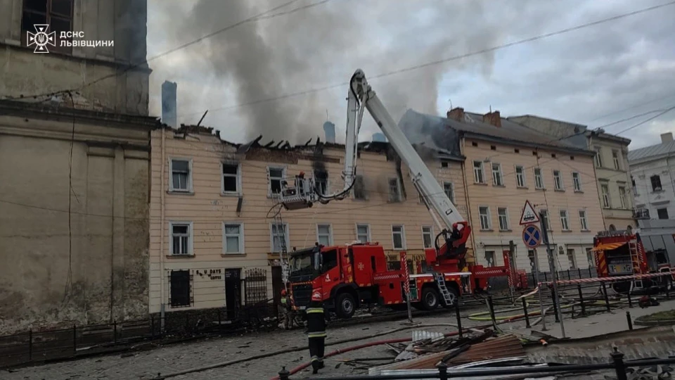 Ліквідація наслідків атаки БПЛА на Львів 24 березня