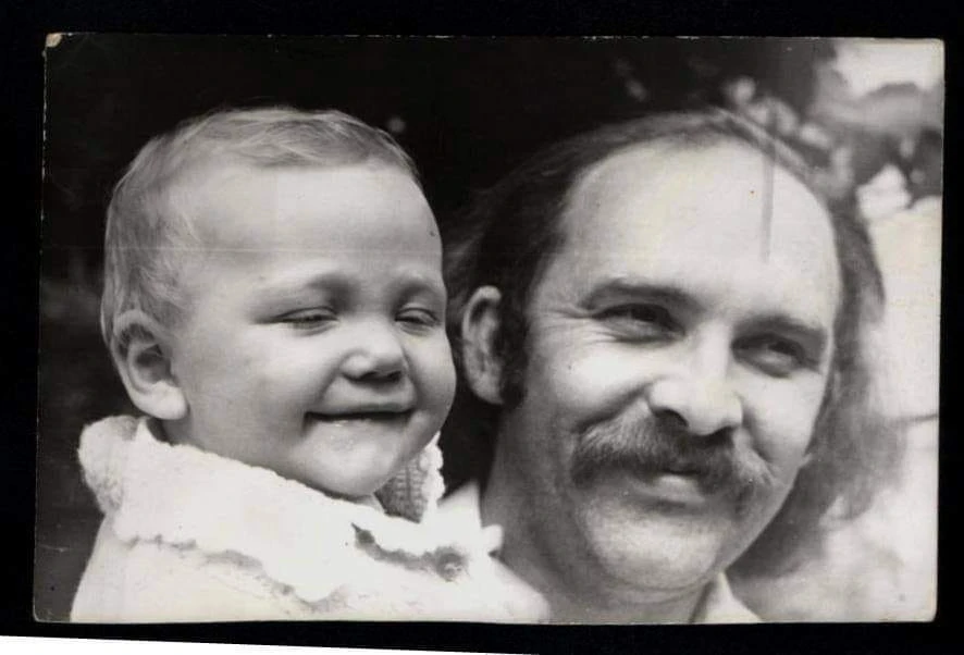 Грицько Чубай  із дочкою