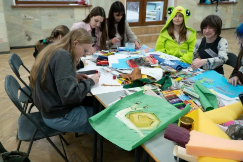 Учні створюють візуалізацію для Дитячого книжкового форуму у Львові