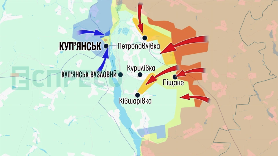 Карта бойових дій за 4-11 квітня