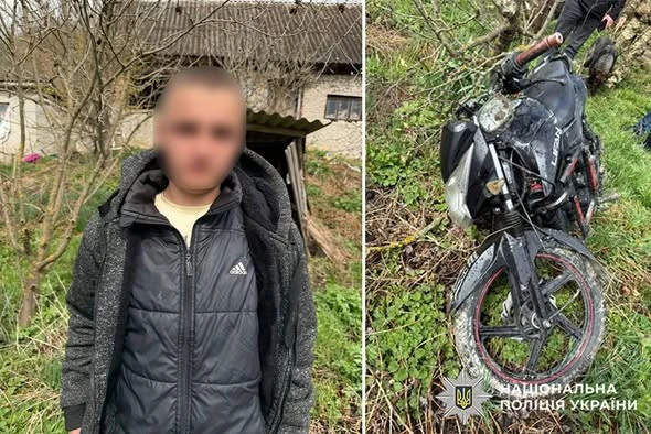18-річний крадій мотоцикла в селі на Хмельниччині