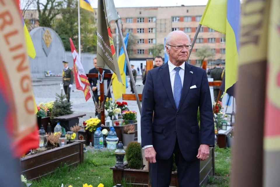 Король Швеції Карл XVI Густав та Володимир Зеленський