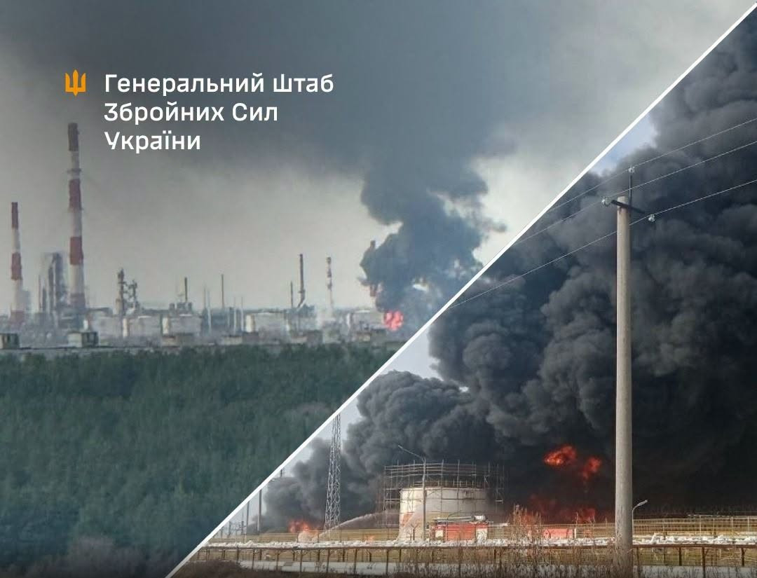 Сили оборони уразили 4 об’єкти нафтопереробної галузі РФ: зафіксовано пожежі