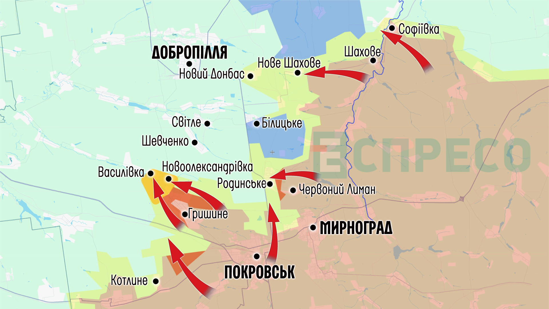 Карта бойових дій за 18-25 квітня