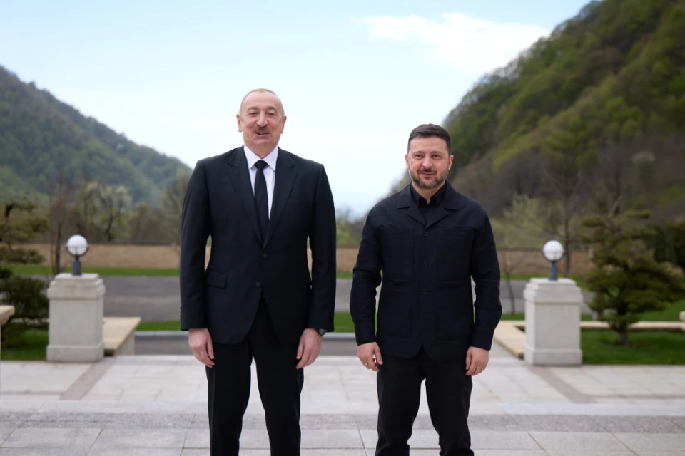 Ільхам Алієв та Володимир Зеленський (25.04.2026)