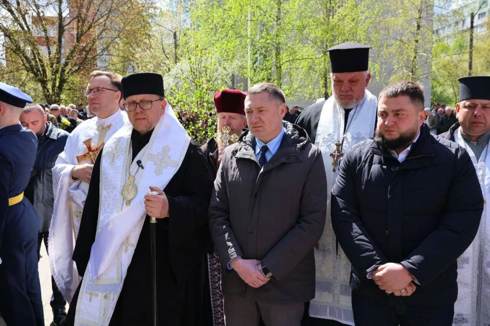 На фото: вшанування пам'яті жертв Чорнобильської катастрофи у Львові в 40-ві роковини трагедії, 26 квітня 2026 року