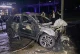 водій в’їхав у бетонну стіну: авто загорілося
