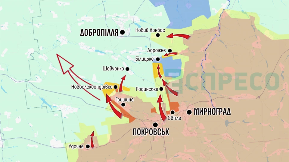 Карта бойових дій за 25 квітня – 2 травня