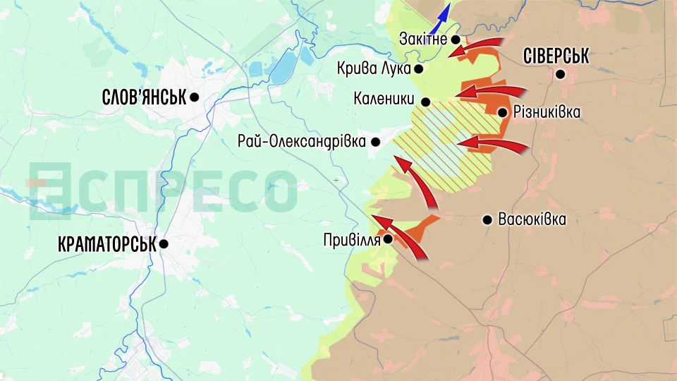 Карта бойових дій за 2-9 травня