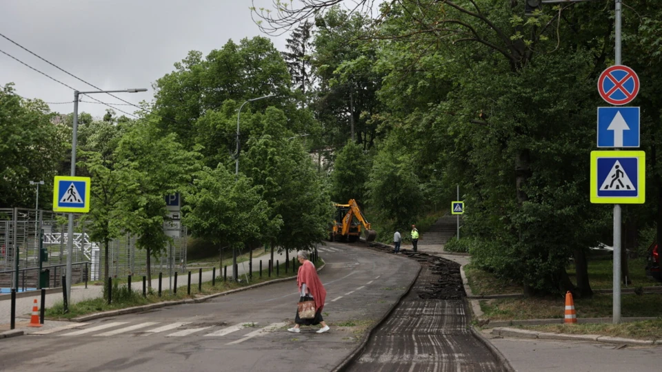 На фото: Частина вул. Винниченка, де розпочали ремонтні роботи.