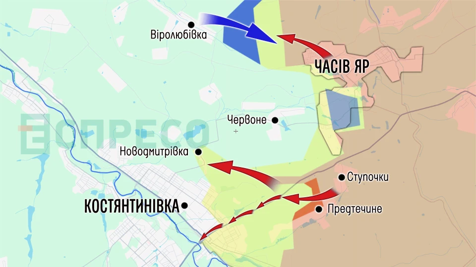 Карта бойових дій за 9-16 травня