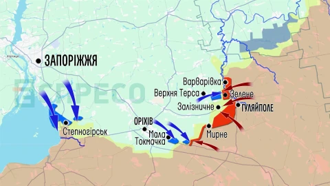 Карта бойових дій за березень-травень