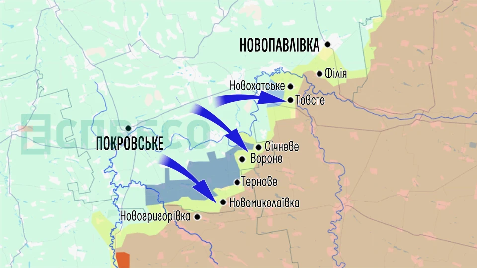 Карта бойових дій за березень-травень