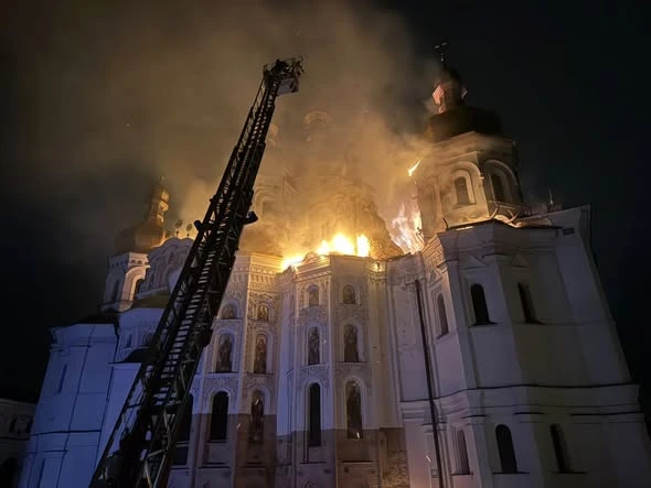 Успенський собор Києво-Печерської лаври. Пожежа
